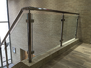 Glass railing system installed by Design Glass & Mirror