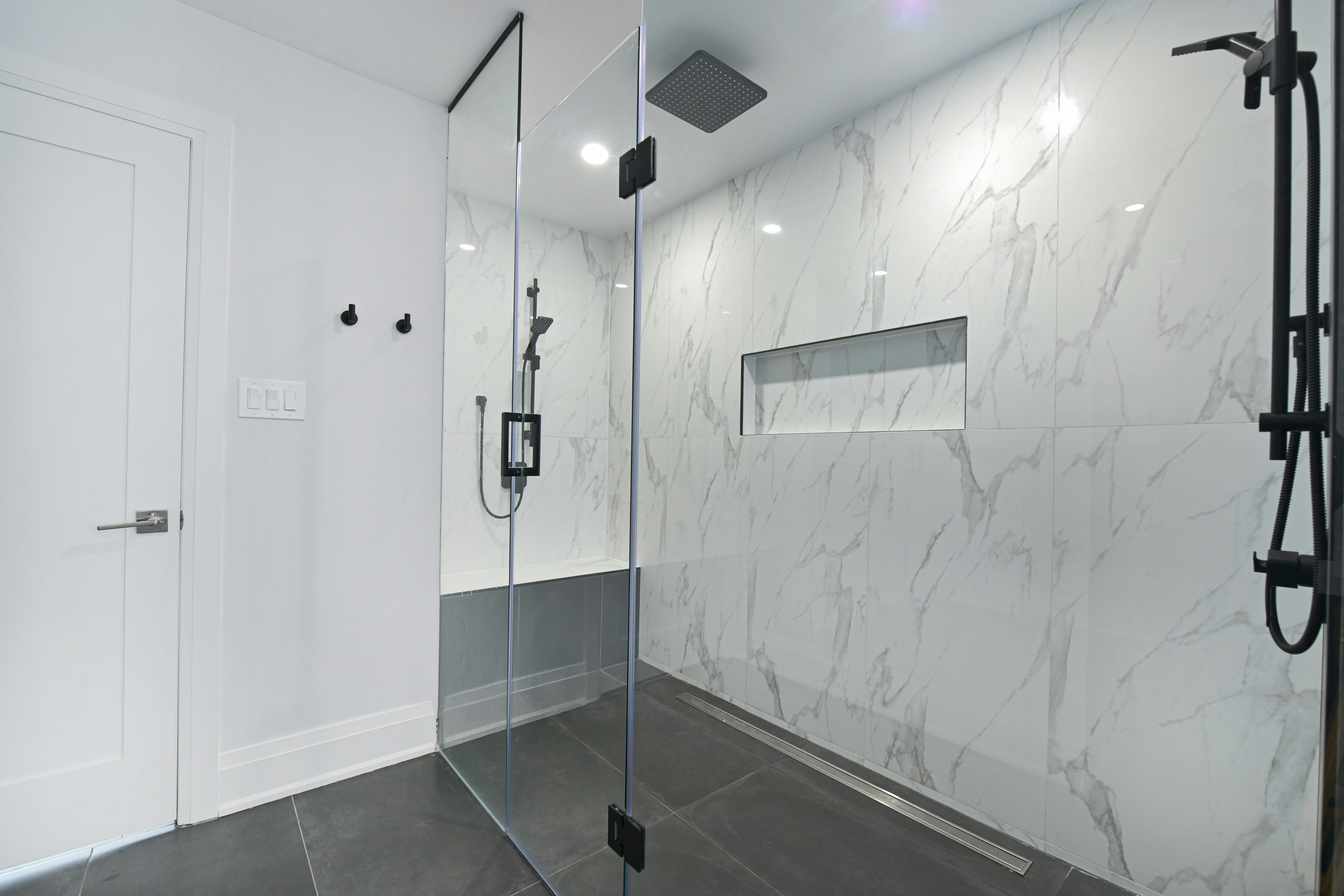 Frameless shower door installation